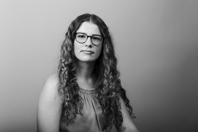 Female student wearing glasses portrait