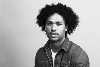 Male student on campus portrait